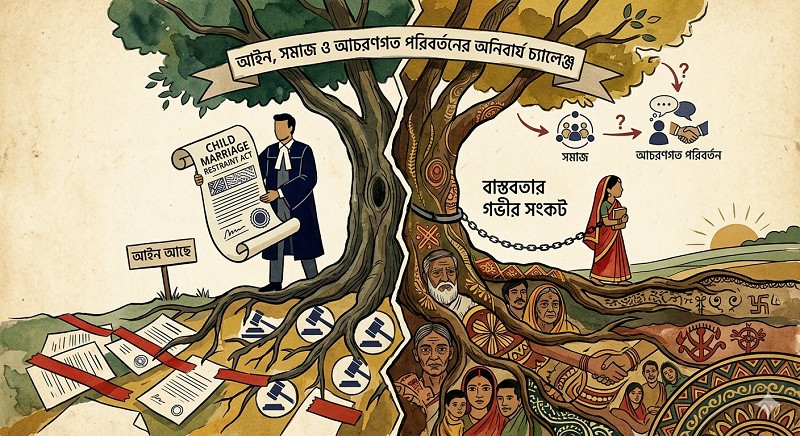 বাল্যবিবাহ: আইন আছে, কিন্তু বাস্তবতার গভীর সংকট আইন, সমাজ ও আচরণগত পরিবর্তনের অনিবার্য চ্যালেঞ্জ